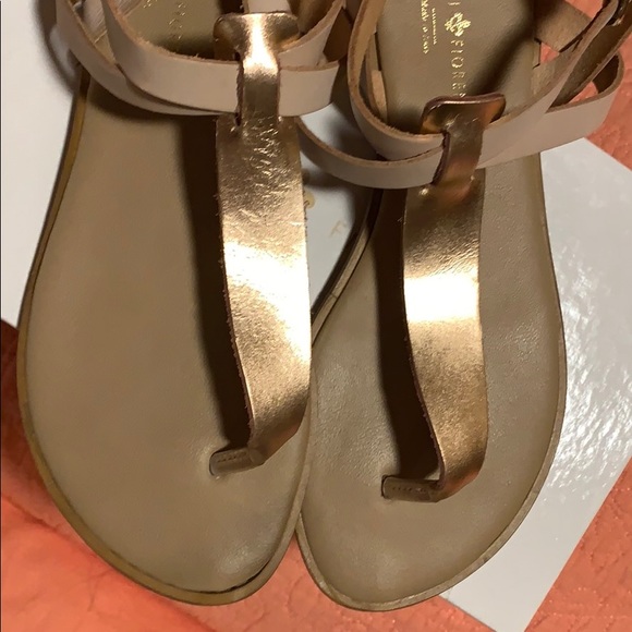 Mercanti Fiorentini rose gold buckle sandals 10 - Picture 6 of 7
